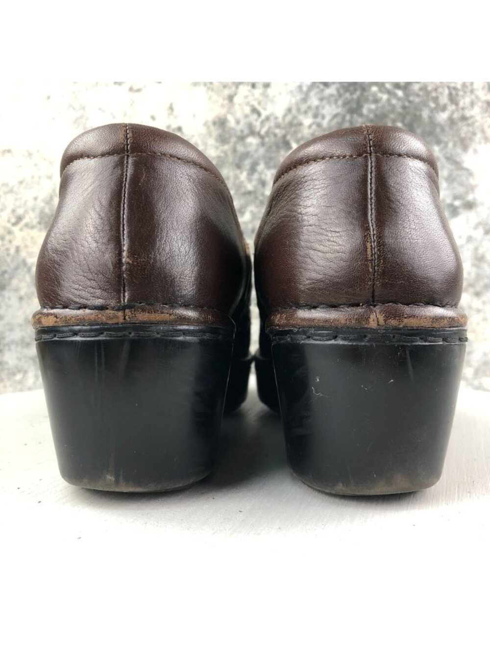 Ariat Women's Size 8B Tambour Hazelnut Brown Black Leather Slip On Urban Clogs - Picture 8 of 16